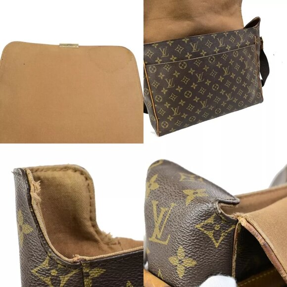 LOUIS VUITTON Abbesses Messenger Shoulder Bag Monogram Leather Brown France M452 - Picture 3 of 15